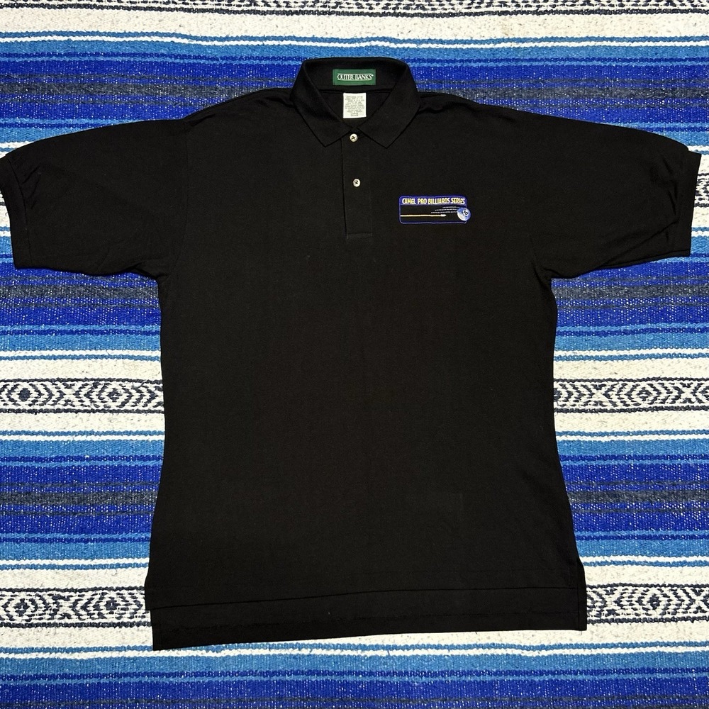 Vintage 90s Joe Camel Pro Billiards Series Polo Shirt Men's L Pool Outer Banks